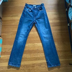 Zara straight leg dark wash jeans